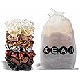 KEAH 8pcs Satin Scrunchies – Hair Band - Hair Scrunchies For Girls – Hair Scrunchies For Women –Hairbands – Satin Scrunchies With Storage Bag