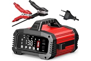 25 A bilbatteriladdare 12 V/24 V, smart helautomatisk batteriladdare med temperaturkompensation för bil, lastbil, motorcykel
