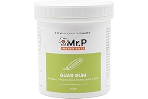 Goma Guar en Polvo Mr.P Ingredients 250g, Espesante Alimentario y Estabilizador Natural, Ideal para Helados, Salsas, Pan y Postres, Vegano, Vegetariano, Sin Gluten, Halal, Kosher