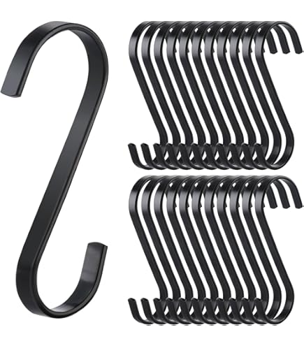 Sistema Ringhiera Cucina Gedotec - Barra Portattutto 1200mm Nero Opaco Con 5 Ganci A S | Per Pentole E Utensili - Foto 4