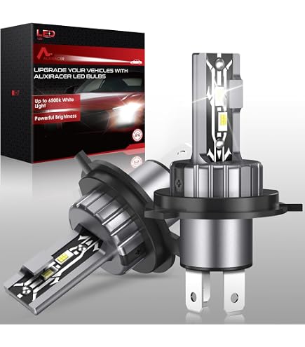 Lot 2 Ampoules H4 LED 55W 22000LM - Feux Croisement Route Blanc 6500K - Plug & Play