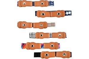 DecorDwell 6 Pezzi Bambini Cinture, Bambini Elastica Cintura, Cintures Invisibile Senza Fibbia da Donna Uomo, per Jeans Vestito Pantaloni Gonne Cintura
