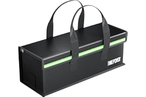 EMEPOVGY E-Bike Sac de Batterie Ebike Sac sécurisé Frais de Protection Anti-Explosion Portable Double Zip Housse de Protection en Silicone Grande boîte de Rangement (49x15x15cm)