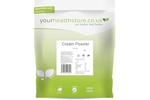 yourhealthstore Pure Dairy Cream Powder 1kg, 75% High-Fat, 1kg, Luxurious Taste & Texture,Dried Heavy Cream with No Additives, Keto Friendly.