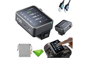 Godox X3 Pro-N TTL Wireless Flash Trigger for Nikon, 2.4G Touchscreen Transmitter with Bluetooth APP Control, Built-in Li-ion Battery, HD OLED Screen, Support TTL/Auto/Manual/Multi Flash