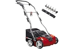 Einhell Elektro-Vertikutierer-Lüfter GE-SA 1435 (1400W, 35cm Arbeitsbreite, bis 3-9mm Arbeitstiefe, höhenverst. Holm, 28L Fangsack, inkl. Lüfterwalze)