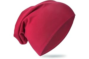 MIOBO Berretto lungo in jersey, da bambino, unisex, in cotone, tinta unita