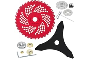 IRmm 9" x 36 Teeth Carbide Tipped Brush Cutter Blades & 10" x 3 Teeth Weed Eater Blades for Brush Cutter, Trimmer, Weed Eater