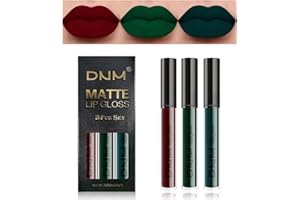 Desing Wish 3 Stück Lippenstift Set Lipgloss 24 Stunden Halt Matte Lipstick Lip Gloss Long Lasting Lippenstift Pink Roter Nude Lip Balm Make up Damen Frauen Lipgloss Geburtstage Geschenk
