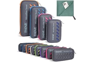 BAGAIL BASICS BAGAIL Toallas de Viaje de Microfibra, Toallas de Campamento, Toallas de baño y Toallas de Playa, Secado rápido - Súper absorción de Agua - Súper Compacto, Muy Adecuado para el Deporte y el Fitness