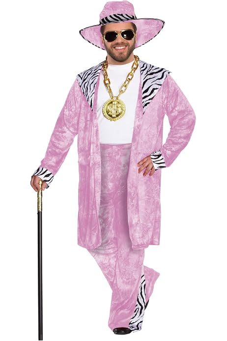 Disfraz Disco Para Hombre – Años 70 Con Peluca Y Accesorios – Disfraz De Discoteca Para Fiesta, Carnaval, Halloween Y Cosplay Retro