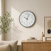 Armasse Modern Minimalist Beyaz Duvar Saati &ndash; Siyah &Ccedil;er&ccedil;eveli Şık Mutfak ve Salon Saati