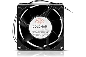 GOLDMAN SERVICE | Ventilateur ventilateur axial pour cassette de cheminées insérable haute température à pales métalliques universel (92 x 92 x 38 mm)