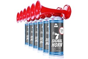 AABCOOLING AAB Signal Horn 106 DB(A) - Jusqu'à 120 Bips, Gaz Ininflammable, Klaxon à Air Comprimé, Corne de Supporter, Air Horn, Corne de Brume Pneumatique
