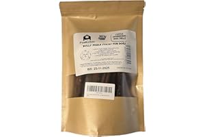 Pawkaboo® Natural 100% Thick Beef Bully Pizzle Sticks (20 Pack) - Premium Bull Pizzles Sticks for Dogs 5 inch Long Hard Chews - Hypoallergenic for puppies to large dogs 525-540 grams