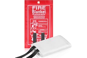 BEENNA Coperta Antincendio per la Casa e la Cucina, 1m x 1m Coperta Ignifuga in Fibra di Vetro, Coperta Antifiamma per Estinguere Incendi Improvvisi in Cucine, Cucina, Auto, Garage e Campeggio ecc.