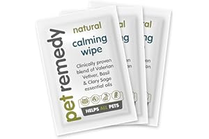 PET CUISINE Pet Remedy - Salviette calmanti per Animali Domestici, Confezione da 12