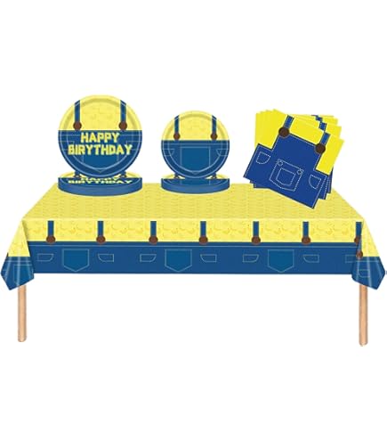 Set Festa Minions: Rise Of Gru - 52 Pezzi (Piatti, Bicchieri, Tovaglioli) - Stoviglie Usa E Getta Per Compleanni - Foto 9