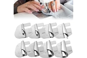 SAVOSWEET 8 Foot Rolled Hem for Sewing, Sewing Rolled Hemmer Foot, Wide Rolled Hem Pressure Foot, Rolled Hem Hemmer Presser Foot, Sewing Rolled Hemmer Foot for Industrial, Rolled Hem Foot