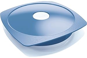 Maped Picnik - Assiette pour Adulte avec Couvercle Étanche - Compatible Micro-Ondes et Lave-Vaisselle - en Plastique Sans BPA - 900ml - Bleu