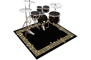 QESJODFU Alfombra Bateria Alfombras Acusticas Electronica Alfombra para Bateria Acustica Alfombra de Batería Acústico Tapete de Tambor Alfombrillas Insonorizada Antideslizantes 210 x 180 cm Alfombra de Tambor