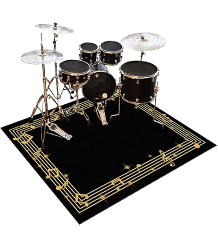 Tapis De Batterie Insonorisant 200x160 Cm - Antidérapant, Protège Le Sol, Réduit Les Vibrations