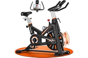 Advamsoler Exercise Bike for Home Gym Use, Indoor Cycling Spin Bike with LCD Display & Tablet Holder, Quiet Stationary Bike for Fitness Cardio Workout