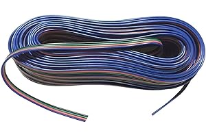 LitaElek 20m 22AWG Cable Alargador Tira LED RGB LED Strip Extension Cable 4 Pines Cable Extensión Cinta LED Cable Conexión Divisor Conector Banda LED 4 Pin para SMD 5050 3528 2835 RGB LED Strip