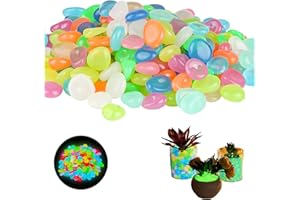 KXRTPX 500Pcs Fish Tank Stones, Glow In The Dark Pebbles, Garden Pebbles, Diy Mini Decorative Fish Tank Coloured Stones, For Landscaping For Plants Yard Aquarium Garden Sidewalk