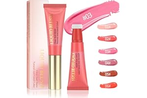 HOUSN Matte Liquid Blush Make-up,Liquid Blush for Cheeks,Flüssige Rouge Beauty Cream Blush Matte Liquid Blush,Atmungsaktiv,Natürliches Aussehen,Contour Beauty Wand Ideales Gel Blush Geschenk für Frauen (03)