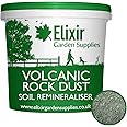 Elixir Gardens | Volcanic Rock Dust | Organic Fertiliser & Soil Remineraliser | 500g-25kg Options Available | 10kg Resealable Tub | Treats 20sqm
