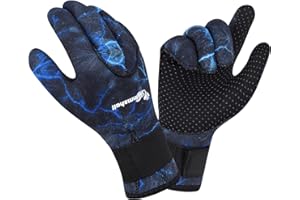 Summshall Gants de plongée résistants à l'eau en néoprène de 3 mm pour Homme et Femme, Gants de plongée Thermiques antidérapants pour Bateau, Surf, Sports Nautiques, pêche et Tuba