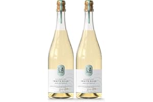 L.A Brewery Sparkling White | Non-Alcoholic Alternative to Sparkling White Wine | Made in England (2 x 750ml Bottles)