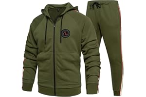 AOTORR Mens Tracksuit Set Hoodie Top Jogging Bottoms Casual Full Zip Joggers Sports Sweatsuit with Pockets