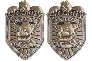 Xinchangda FNAF Badge FNAF Pin Fazbear Entertainment 2.5 pulgadas insignia de seguridad pin de metal alto