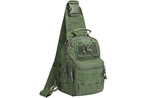 G4Free Sac de Poitrine Sac d'Epaule Militaire Tactique Molle Sacoche Léger Multifonctionnel pour Randonnée Camping Trekking Voyage