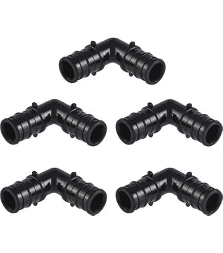 PEX B Tubing Fittings XFITTING 1/2 Inch PEX Elbow Fittings - Brass Crimp Connectors 100 Pack Plumbing Jobs - View #3