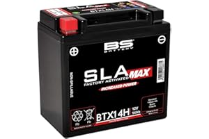 MOTOCAR Batteria BS Sla-Max BTX14H 12 V 14 Ah 220 CCA B MW R 1200 GS ADVENTURE 2005/2019