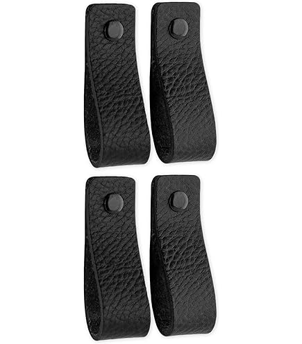 Brute Strength - Poignées En Cuir - Noir - 2 Pièces - 16,5 X 2,5 Cm