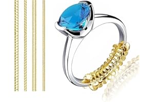 NAVZA® Ring Size Adjuster for Loose Rings (4 Sizes) - Transparent Silicone Resizer, Spacer - Guard Clip Jewelry Tightener Fit Almost Any Ring (Pack of 4) (Silicone) (Clear)