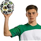 Personalised Football with 16 Photo and Text Name, Creative Football Gift for Football Fans, Coaches and Teams, Ideal for Tra