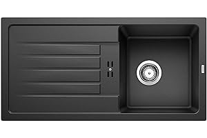 ‎BLANCO BLANCO FAVUM 45 S | Küchenspüle 86x43,5 | Granitspüle aus SILGRANIT anthrazit | Einbauart: Einbau von Oben | reversibel | für 45 cm breite Unterschränke | Großes Becken