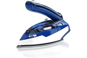 ‎CSL-COMPUTER MyBeo - Reisebügeleisen 1100W - Dampfbügeleisen - Dual-Voltage 110/230 Volt – mini Bügeleisen mit antihaft Bügelsohle – 3 Stufen einstellbar, faltbares Reise Bügeleisen - klein und leicht