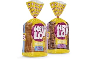Heylo 1 x Lighter White Keto Bread 300g Loaf 1 x Super Seeded Keto Sliced Bread 450g