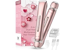 ‎RAXMETRY RAXMETRY Intimrasierer für Frauen, 2 In 1 Elektrischer Rasierer Damen, silky splash rasierer, Wiederaufladbar Trimmer Damen für Bikinizone Achseln, austauschbare Keramikklingen, Ipx7 Wasserdicht