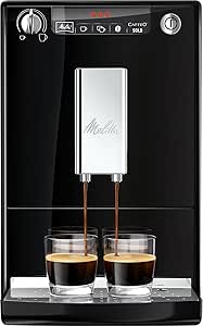 Melitta Caffeo Solo E950-101 Schlanker Kaffeevollautomat mit Vorbr&uuml;hfunktion | 15 Bar | LED-Display | h&ouml;henverstellbarer Kaffeeauslauf | Herausnehmbare Br&uuml;hgruppe | Schwarz