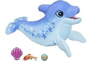 FurReal friends F24015L1 furReal Dazzlin' Dimples My Playful Dolphin, 80+ Sounds and Reactions, Interactive Toy Electronic Pet, Ages 4 and Up
