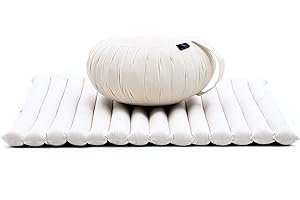 LEEWADEE Set de méditation - Set de méditation en kapok, Coussin et Tapis de méditation Zafu et Zabuton