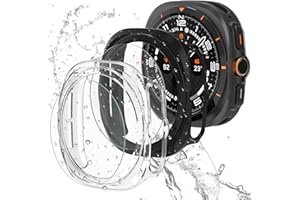 Aimtel [2 +2 Pack] Galaxy Watch Ultra 47mm Screen Protector&Case,Galaxy Watch 7 Ultra 47mm Tempered Glass Screen Protector & Case Cover Hard PC Bumper Compatible for Samsung Galaxy Watch Ultra 47mm