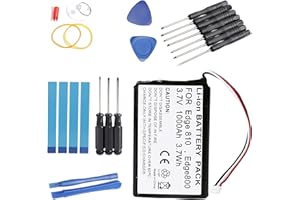 PONDWAY Batería de repuesto 1000 mAh 3,7 V KE37BE49D0DX3 compatible con Garmin Edge 800 / Edge 810 / Edge Touring Sat Navs Sistema de navegación Batería recargable de iones de litio con herramienta de